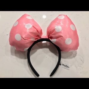 Disney Pink Oversized Plush Bow Minnie Ears